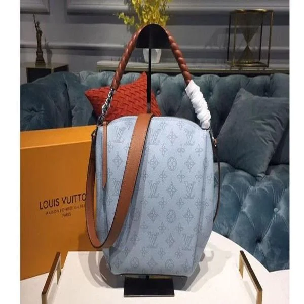 Trendy transparent PVC bags  Louis Vuitton Girolata Handbag Mahina Bleu Horizon Pumpkin