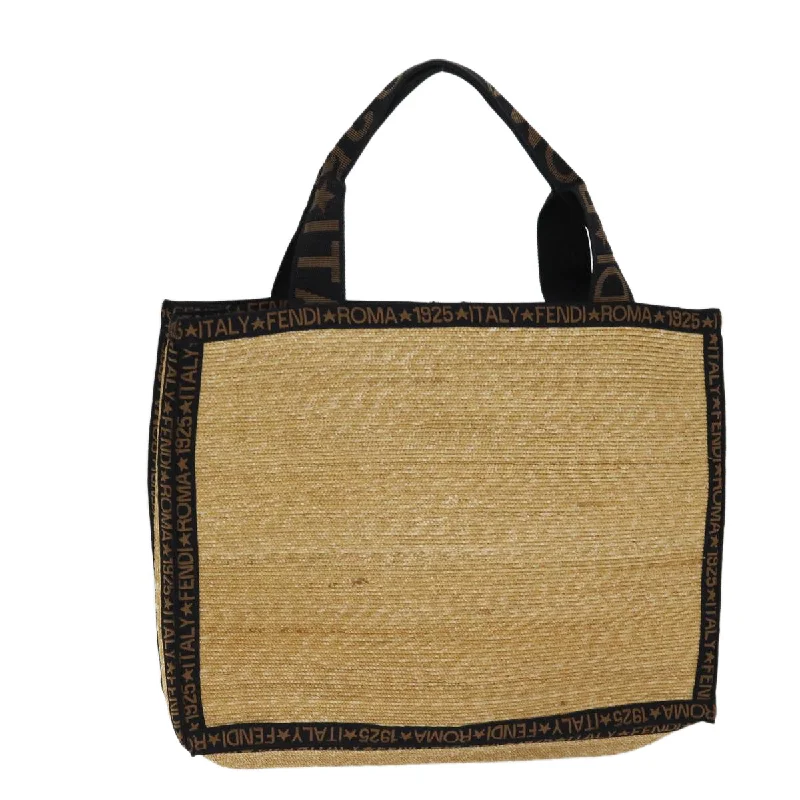 Large capacity travel bags  FENDI Tote Bag Raffia Beige  71921